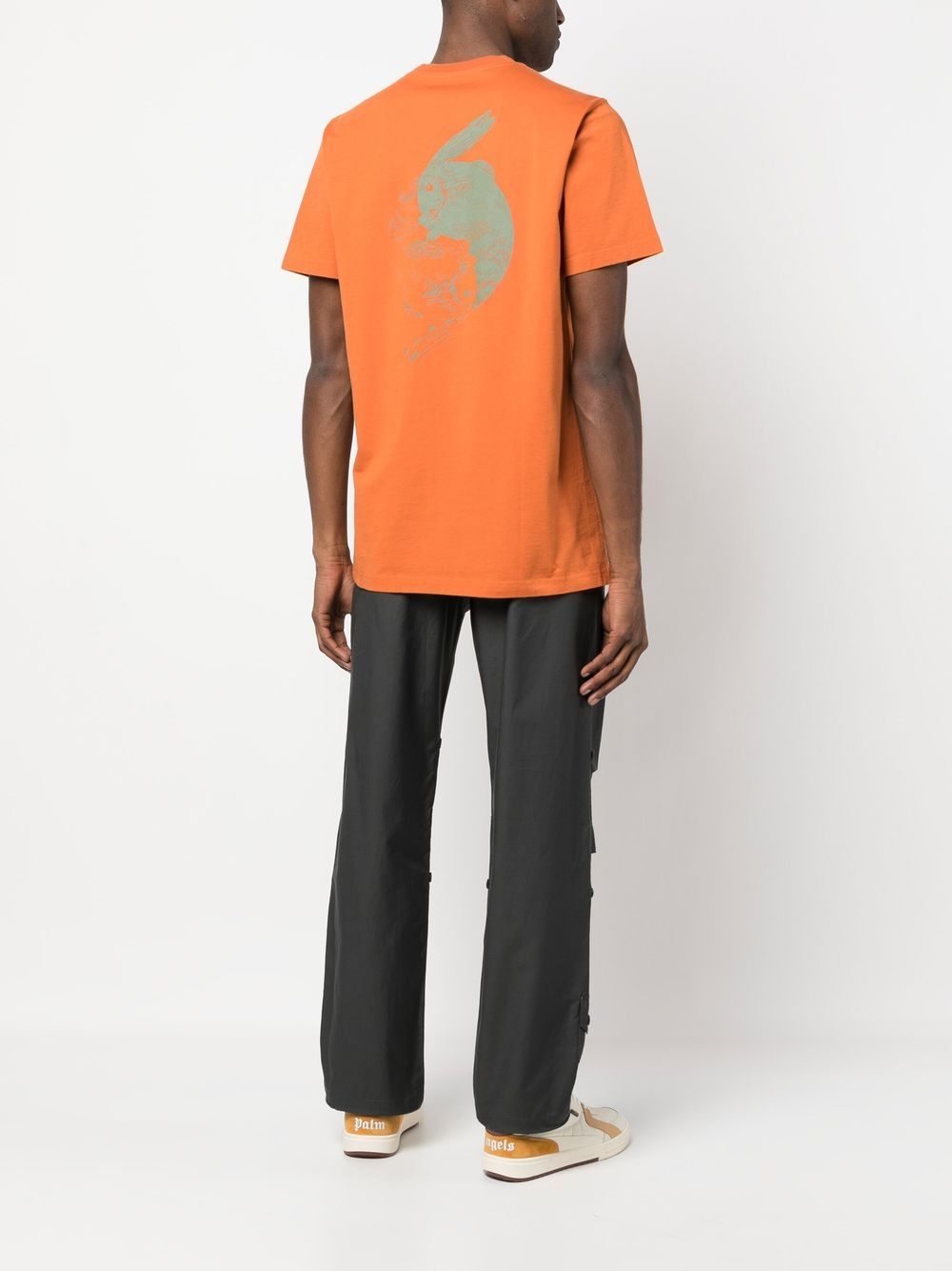 Maharishi 1007 Ying Yang Rabbit T-shirt Orange Maison-Kitsune Men T-Shirts