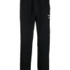 Maison-Kitsune Maharishi logo-embroidered Organic Track Pants Black Men Sweatpants