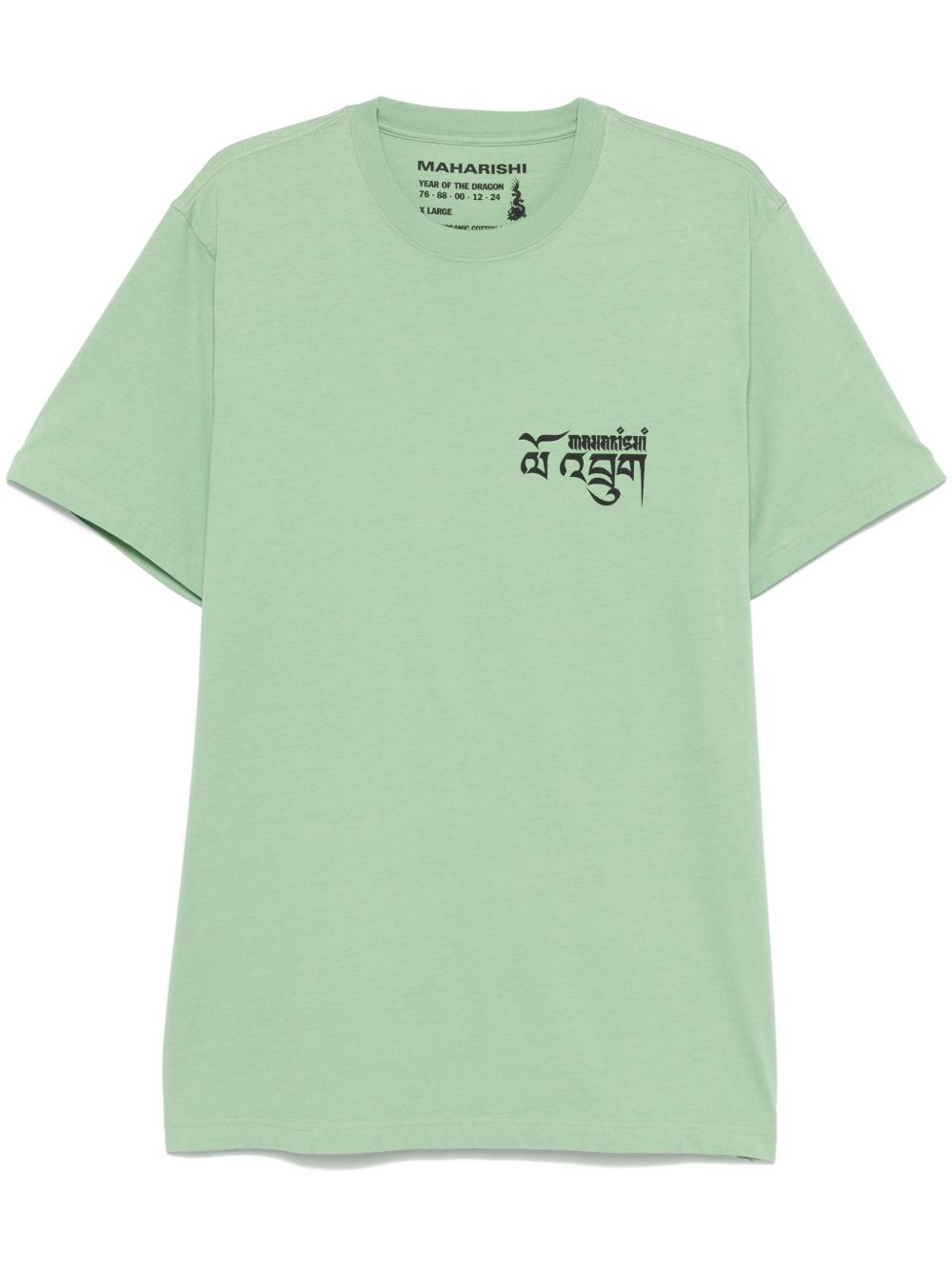 Maharishi Abundance Dragon Tour T-shirt Green Maison-Kitsune Men T-Shirts
