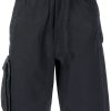 Maharishi drawstring-waist Cargo Shorts Black Maison-Kitsune Men Cargo Shorts