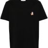 Maison-Kitsune T-Shirts Men Maison Kitsuné fox-patch Cotton T-shirt Black