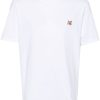 Maison Kitsuné Fox-motif Cotton T-shirt Brown Maison-Kitsune Men T-Shirts