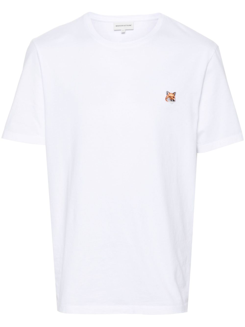 Maison Kitsuné Fox-motif Cotton T-shirt Brown Maison-Kitsune Men T-Shirts