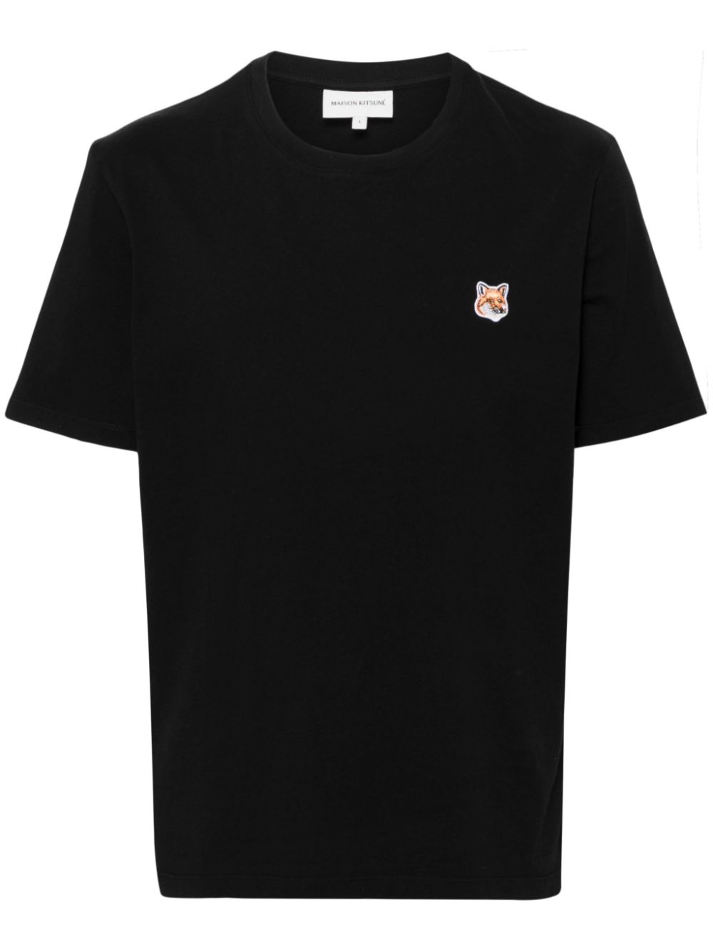 Maison-Kitsune Maison Kitsuné Fox-motif Cotton T-shirt Black Men T-Shirts