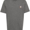 Maison Kitsuné Bold Fox Head Cotton T-shirt Grey Maison-Kitsune Men T-Shirts