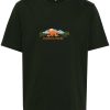 Maison Kitsuné Outdoor Profile Fox T-shirt Green Maison-Kitsune Men T-Shirts