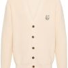 Maison Kitsuné Baby Fox Cardigan Neutrals Maison-Kitsune Men Cardigans