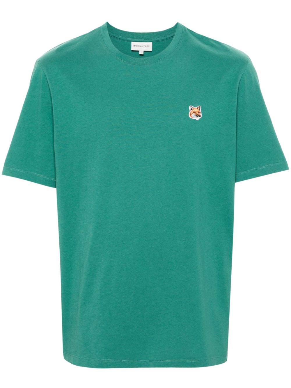 Maison-Kitsune T-Shirts Men Maison Kitsuné Fox Head Cotton T-shirt Green