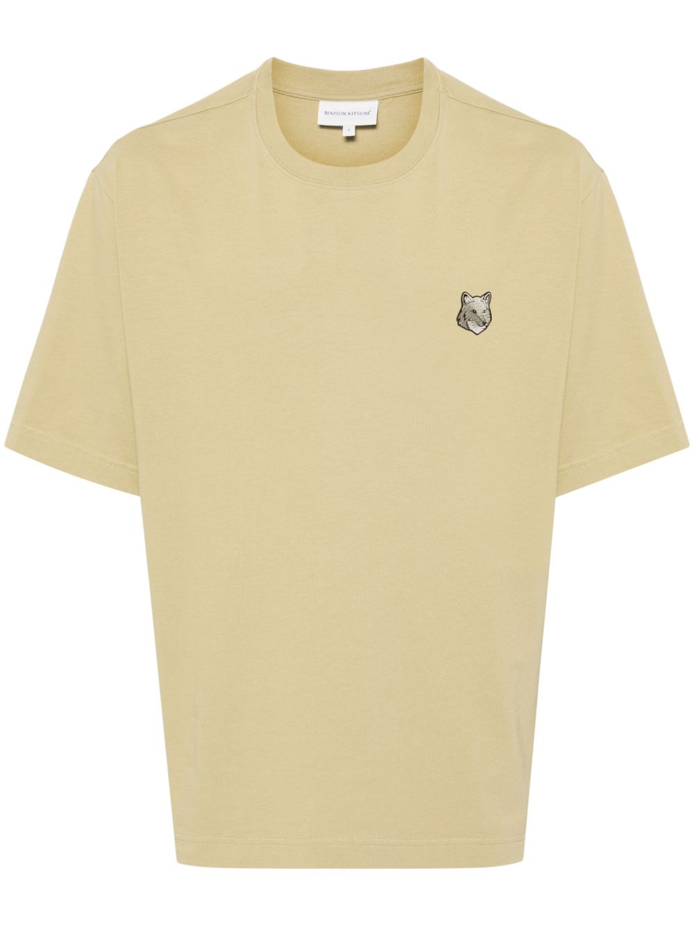 Men T-Shirts Maison-Kitsune Maison Kitsuné Bold Fox Head-patch T-shirt Neutrals