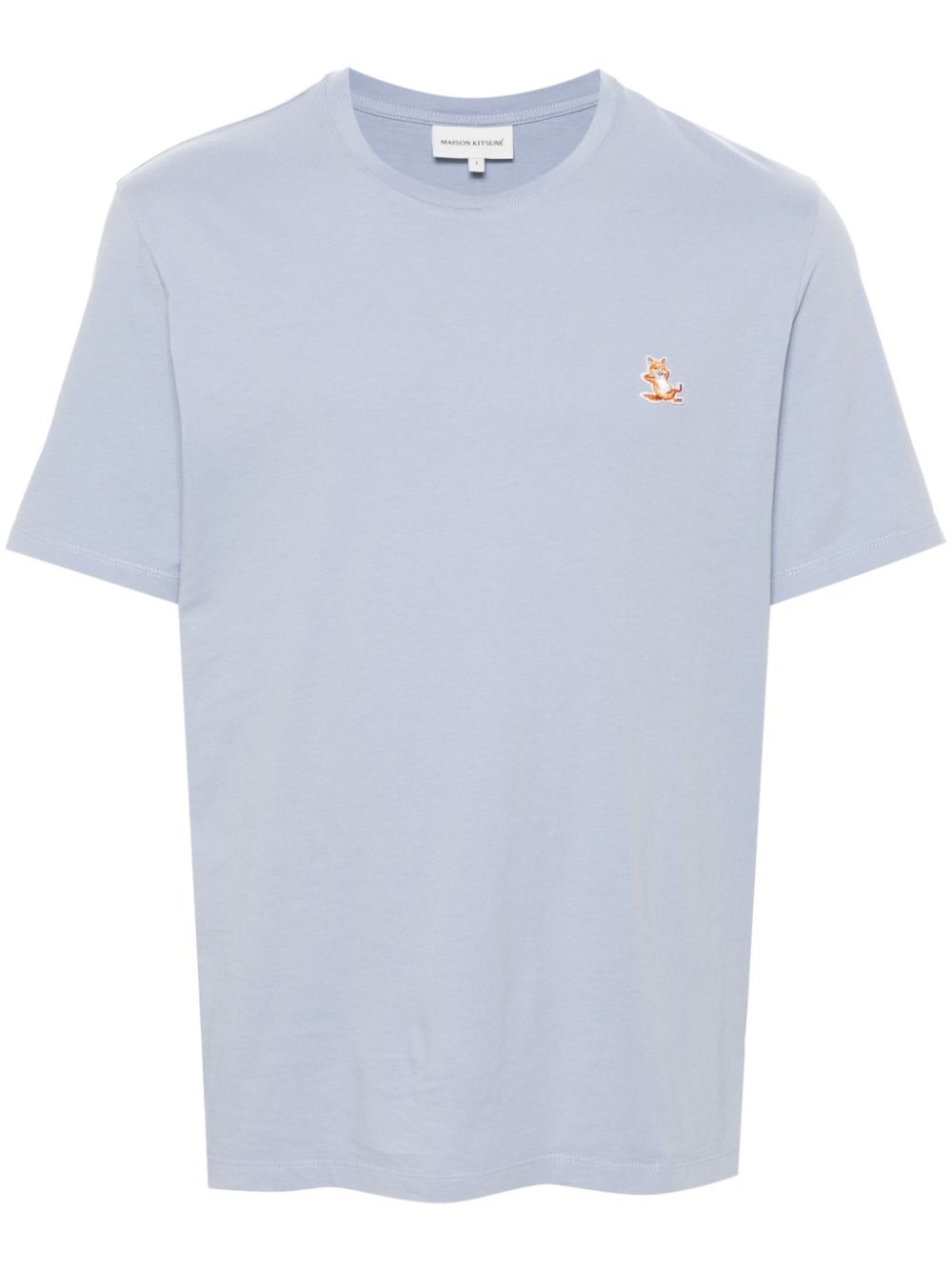 Maison Kitsuné Chillax Fox Cotton T-shirt Blue Men T-Shirts Maison-Kitsune
