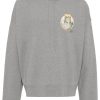 Maison-Kitsune Hoodies Men Maison Kitsuné Rambling Fox Oversized Hoodie Grey