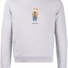 Maison Kitsuné Fox-print Cotton Sweatshirt Grey Maison-Kitsune Men Sweatshirts
