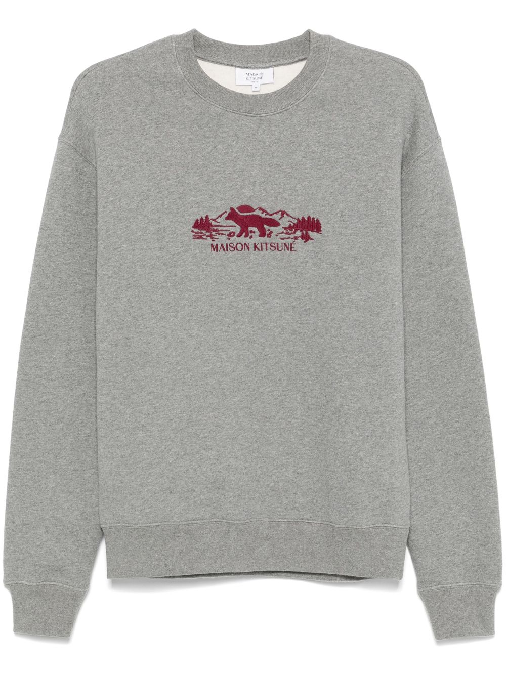 Maison Kitsuné Outdoor Profile Fox Sweatshirt Grey Men Sweatshirts Maison-Kitsune