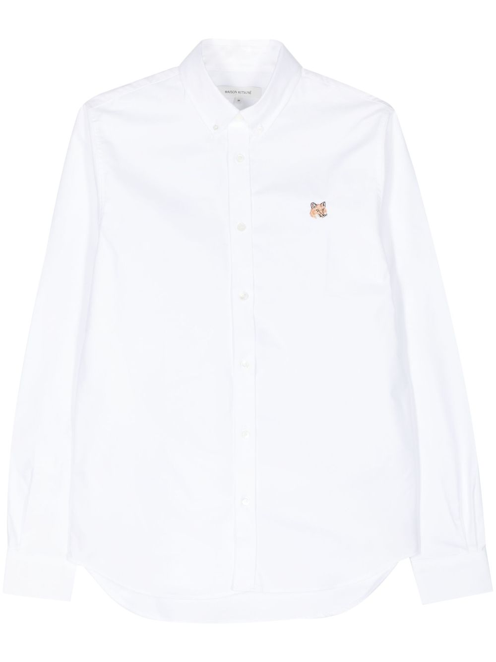 Maison Kitsuné Fox Head-embroidered Shirt White Maison-Kitsune Men Shirts