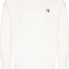 Maison-Kitsune Maison Kitsuné Chillax Fox crew-neck Sweatshirt White Men Sweatshirts
