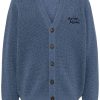 Maison-Kitsune Maison Kitsuné Handwriting Comfort Cardigan Blue Men Cardigans