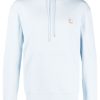 Maison Kitsuné Chillax Fox-motif Cotton Hoodie Blue Maison-Kitsune Men Hoodies