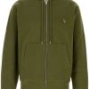 Maison Kitsuné Bold Fox Head-appliqué Hoodie Green Men Hoodies Maison-Kitsune