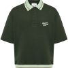 Maison-Kitsune Maison Kitsuné Embroidered Logo Polo Shirt Green Men T-Shirts