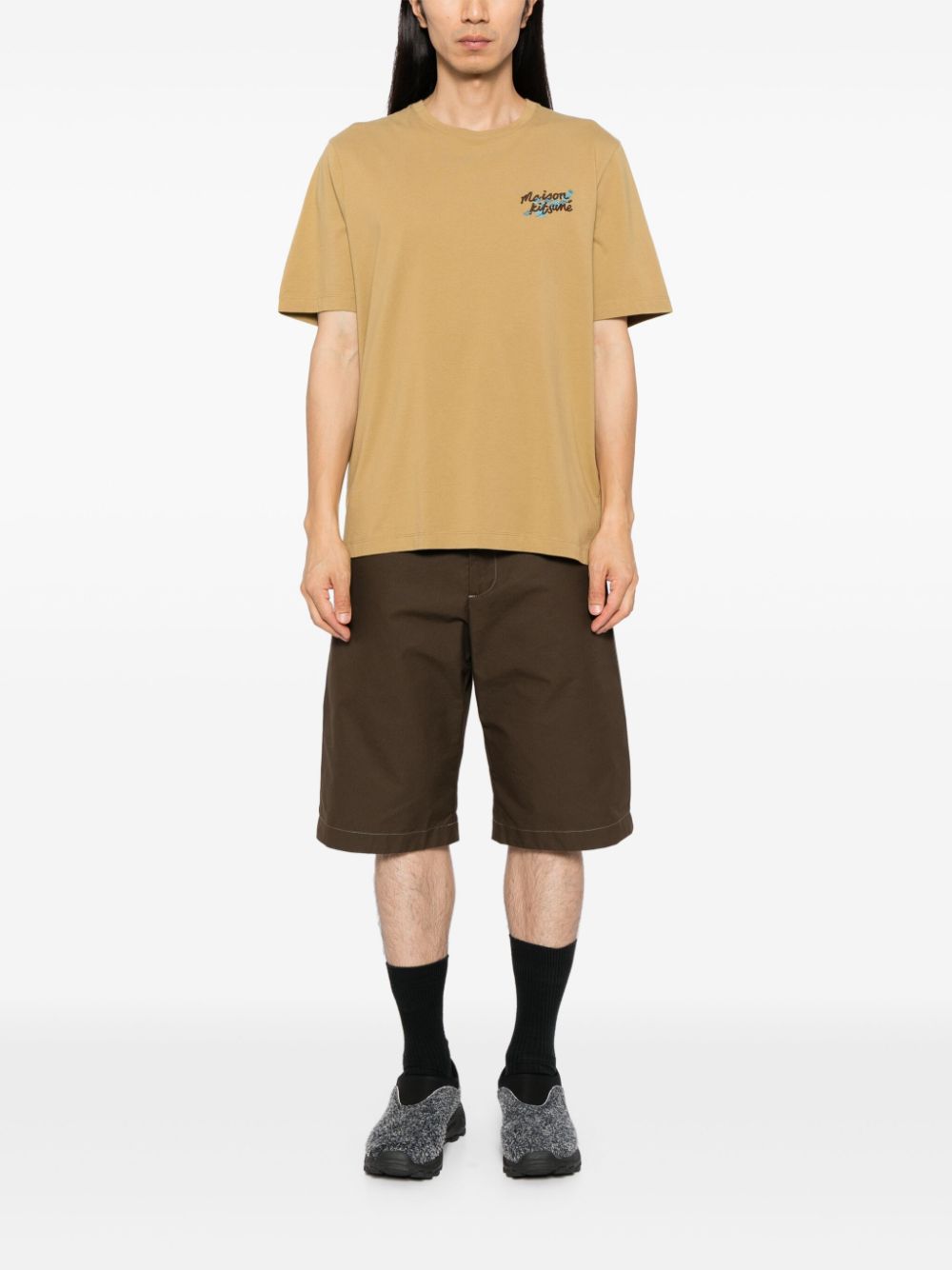 Maison-Kitsune T-Shirts Men Maison Kitsuné Handwriting Comfort T-shirt Neutrals
