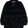 Men Down Coats Maison-Kitsune Maison Kitsuné Corduroy Puffer Jacket Blue