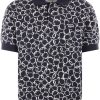 Maison-Kitsune Polo Shirts Men Maison Kitsuné cotton-linen Blend Polo Shirt Blue