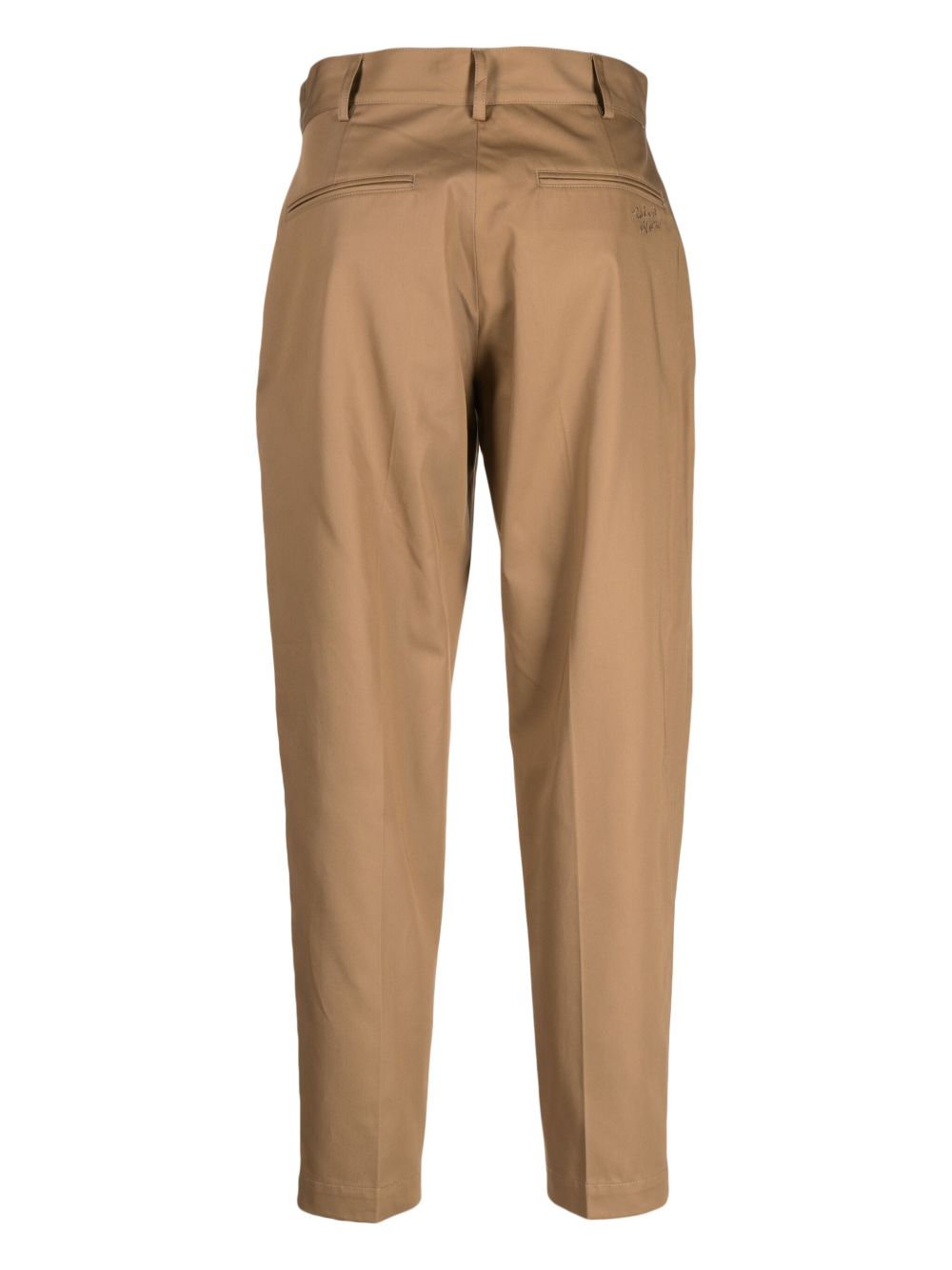 Maison Kitsuné straight-leg Cotton Trousers Brown Men Regular-Fit & Straight Leg Pants Maison-Kitsune