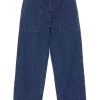 Maison-Kitsune Relaxed-Fit Jeans Men Maison Kitsuné Workwear Jeans Blue