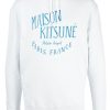 Men Hoodies Maison-Kitsune Maison Kitsuné logo-print Cotton Hoodie Blue
