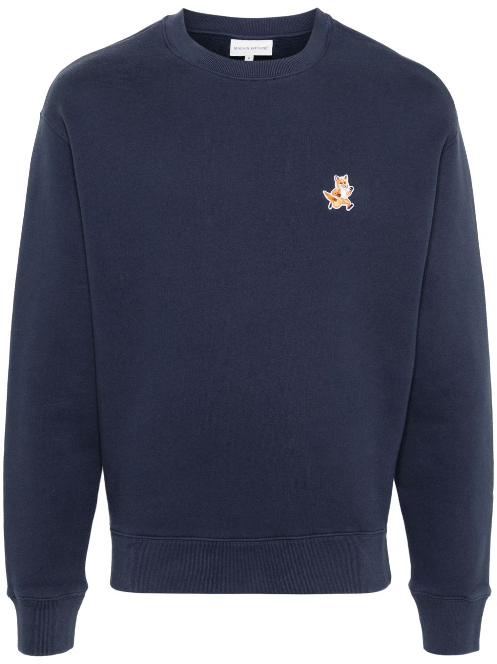 Maison-Kitsune Maison Kitsuné Speedy Fox-patch Cotton Sweatshirt Blue Men Sweatshirts