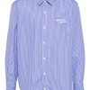 Men Shirts Maison-Kitsune Maison Kitsuné Striped Shirt Blue