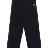 Maison Kitsuné fox-patch Track Pants Black Men Sweatpants Maison-Kitsune