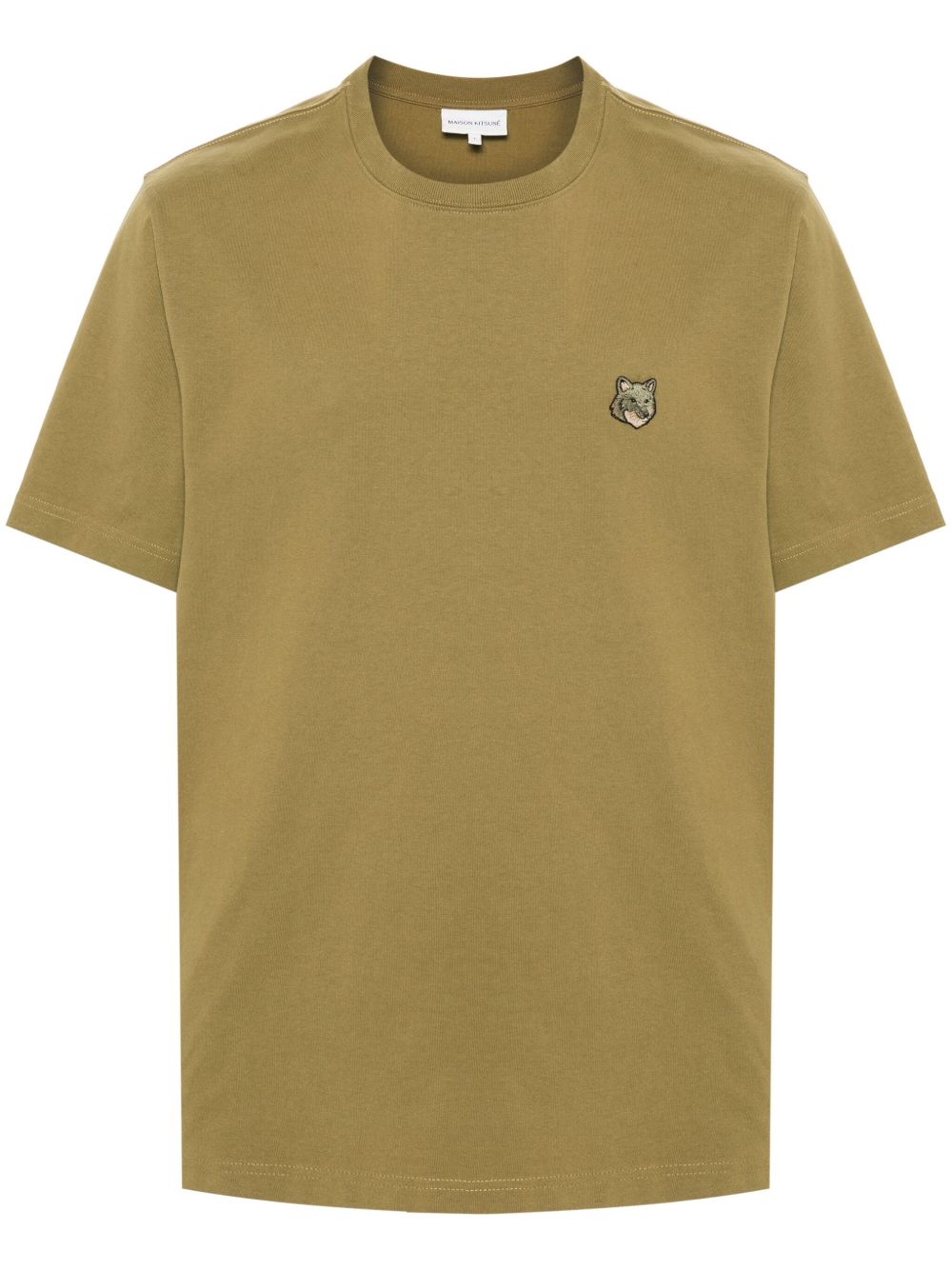 Maison Kitsuné Bold Fox Head Cotton T-shirt Green Maison-Kitsune Men T-Shirts