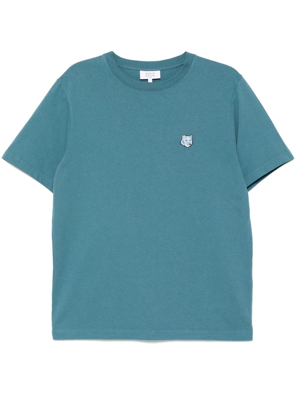 Maison-Kitsune T-Shirts Men Maison Kitsuné Fox Head t-shirt Blue