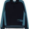 Maison-Kitsune Maison Kitsuné Flash Fox Polo Blue Men Polo Shirts
