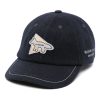 Maison Kitsuné x And Wander logo-appliqué Cap Blue Men Hats Maison-Kitsune