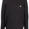 Maison-Kitsune Maison Kitsuné Logo Embroidered Jumper Grey Men Knitted Sweaters