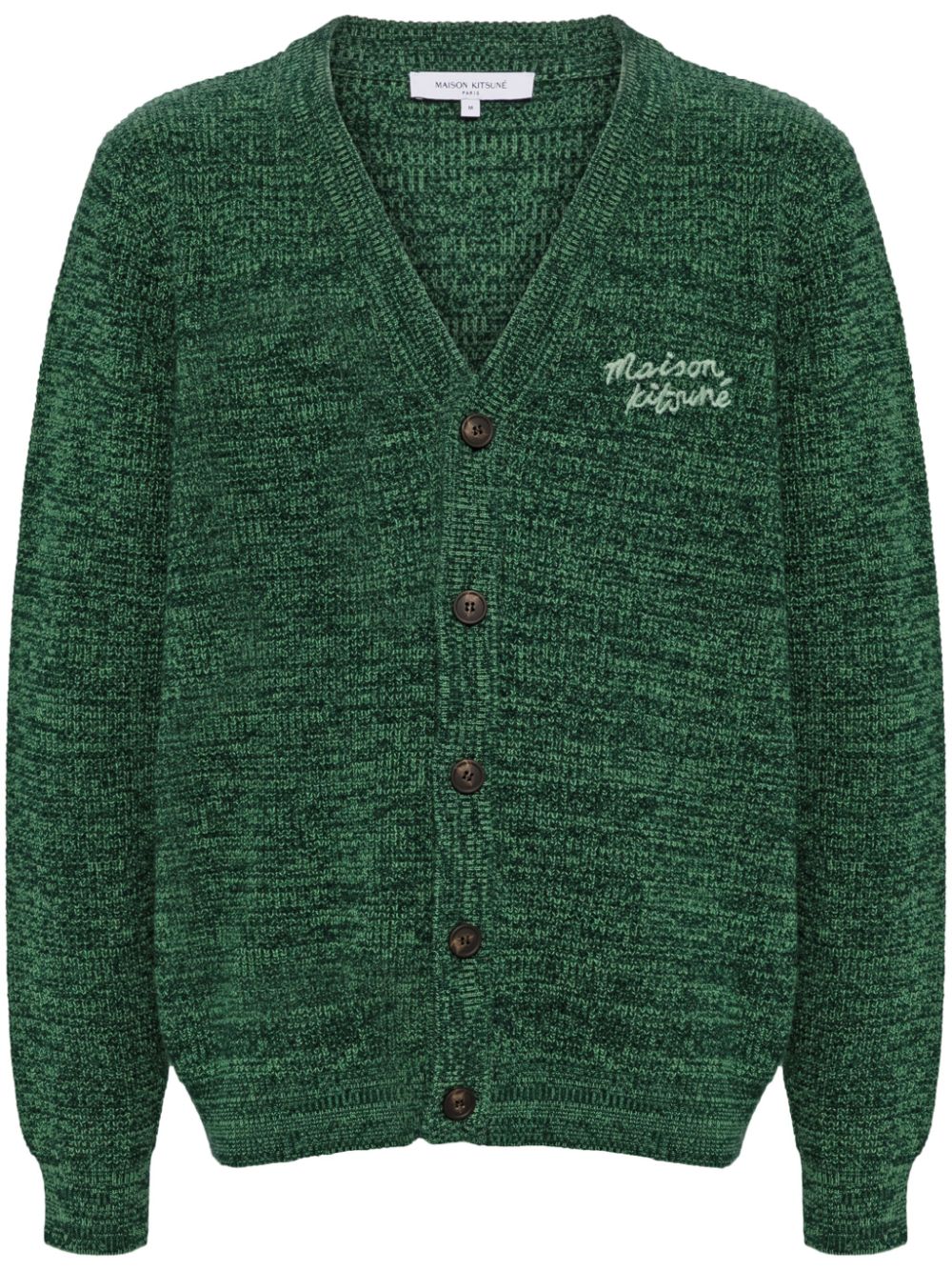 Maison-Kitsune Cardigans Men Maison Kitsuné Handwriting Comfort Cardigan Green
