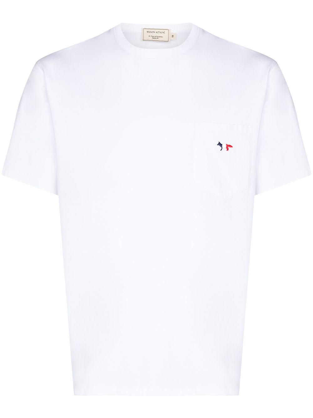 Maison-Kitsune Maison Kitsuné Embroidered Logo T-shirt White Men T-Shirts