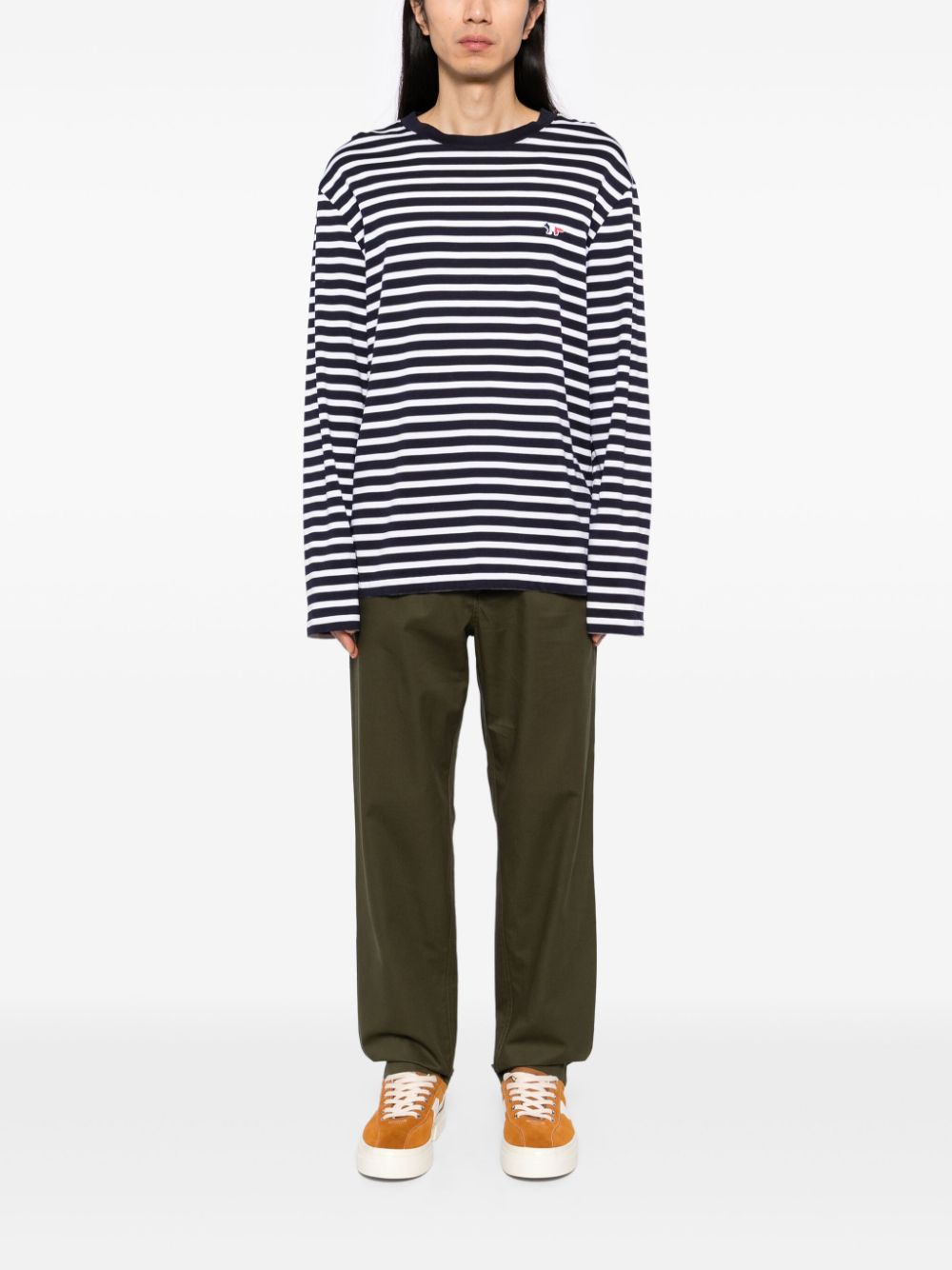 Maison Kitsuné Casual Pants Green Maison-Kitsune Men Regular-Fit & Straight Leg Pants