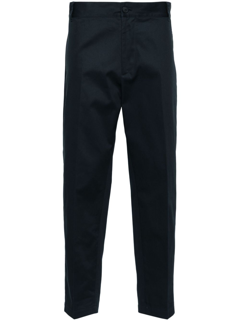 Men Chinos Maison-Kitsune Maison Kitsuné gabardine-weave Cotton Chinos Blue