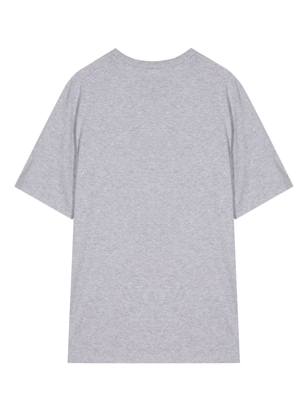 Maison Kitsuné logo-print Cotton T-shirt Grey Men T-Shirts Maison-Kitsune
