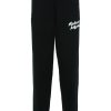 Maison Kitsuné logo-print Track Pants Black Men Sweatpants Maison-Kitsune