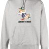 Maison Kitsuné logo-print Cotton Hoodie Grey Men Hoodies Maison-Kitsune