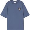 Maison Kitsuné Surf Collage Cotton T-shirt Blue Maison-Kitsune Men T-Shirts