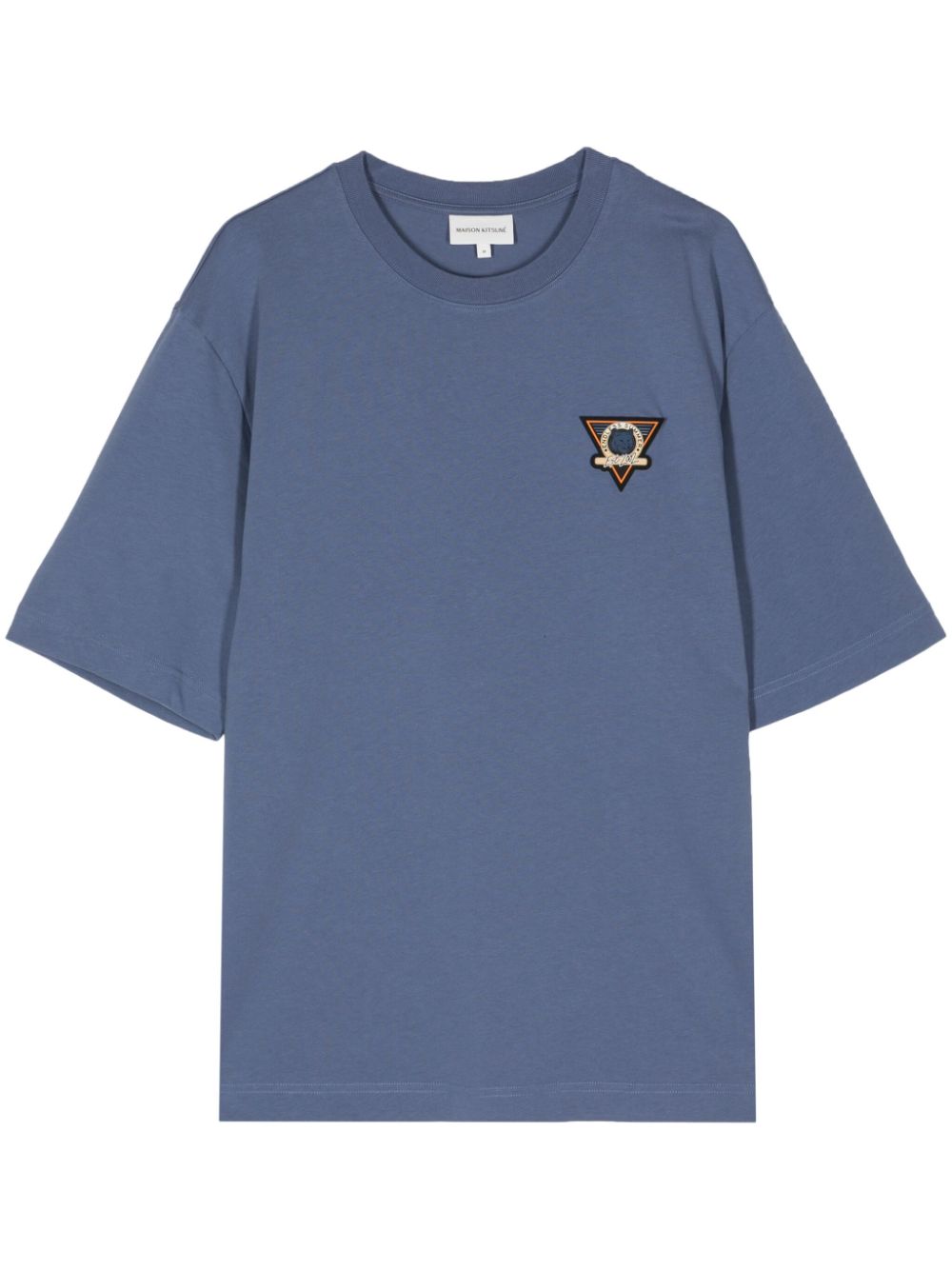 Maison Kitsuné Surf Collage Cotton T-shirt Blue Maison-Kitsune Men T-Shirts