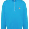 Men Sweatshirts Maison-Kitsune Maison Kitsuné Fox Head Cotton Sweatshirt Blue