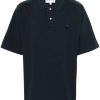 Maison-Kitsune Polo Shirts Men Maison Kitsuné Fox-patch Polo Shirt Blue