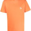 Maison Kitsuné Fox Patch Cotton T-shirt Orange Men T-Shirts Maison-Kitsune