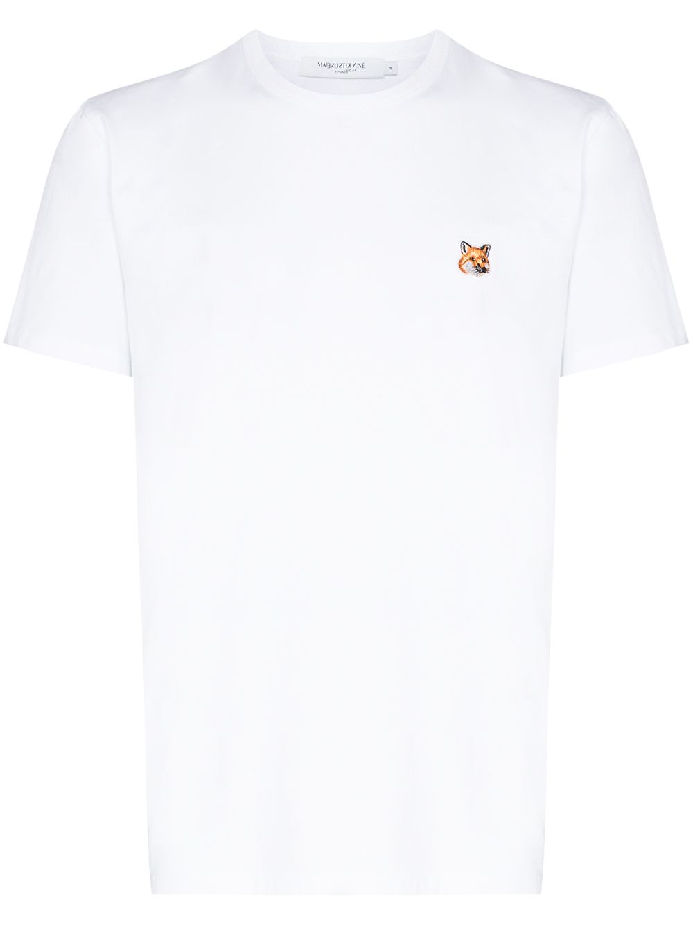 Maison Kitsuné fox-patch T-shirt White Maison-Kitsune Men T-Shirts